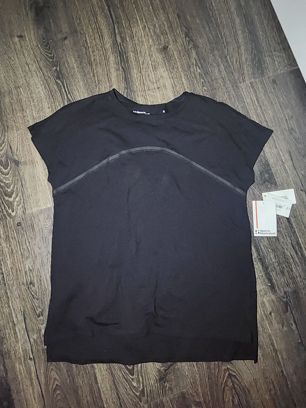 Muscle Shirt Sports Illustrated S Black Moisture Wicking Fabric Short Sleeve
